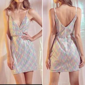 Over the Rainbow Sequin Mini Dress| Storia | Sz L